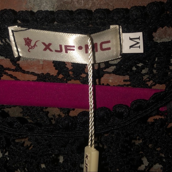 SEXY LACE BOHO TOP❤️ Black BNWT Ladies Size Medium - Picture 2 of 8